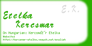 etelka kercsmar business card